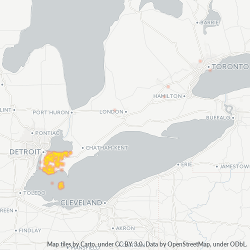 Bedrijfsconcentratie in Postcode N0R - Ontario