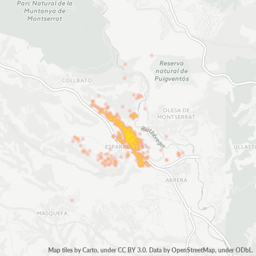 Bedrijfsconcentratie in Postcode 08292 - Esparreguera, Catalonië