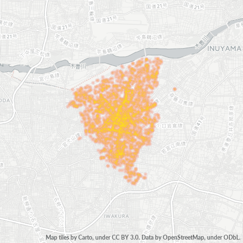 Bedrijfsconcentratie in Postcode 483 - Aichi (prefectuur)