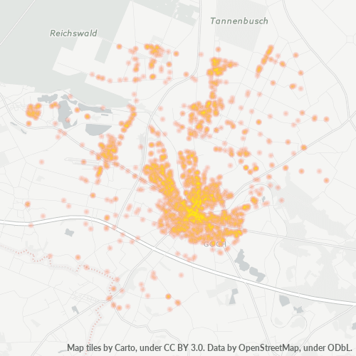 Konsentrasi Perniagaan di Poskod 47574 - Goch, North Rhine-Westphalia