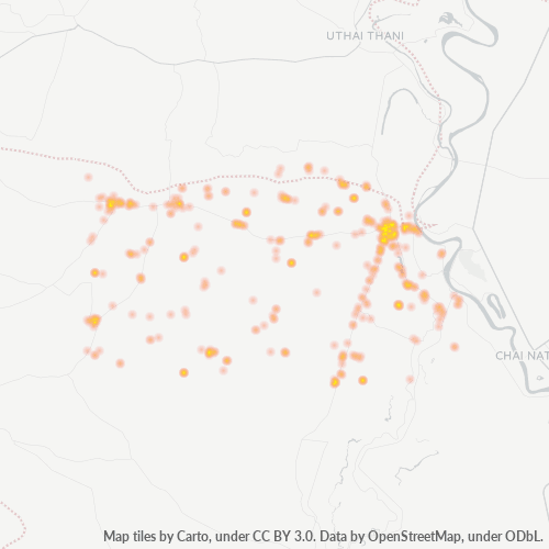 Bedrijfsconcentratie in Postcode 17120 - Wat Sing, Changwat Chainat