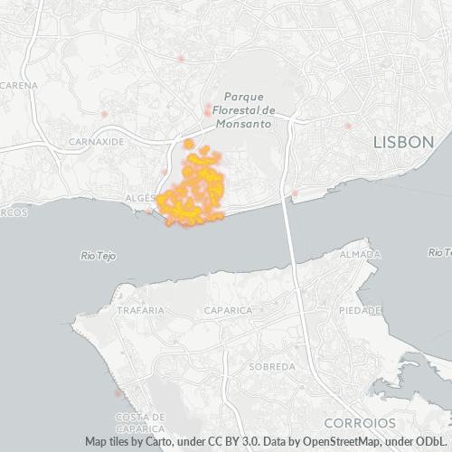 Dami ng Negosyo sa Postal Code 1400 - Lisboa, Distrito de Lisboa