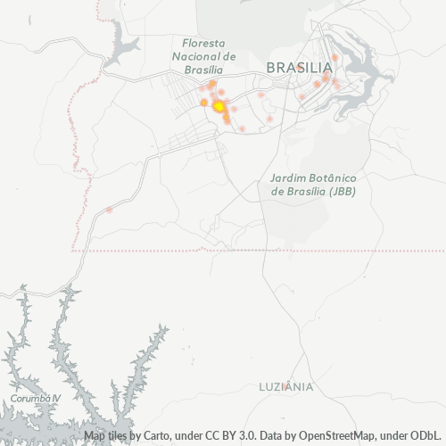 Bedrijfsconcentratie in Postcode 72015-000 - Federaal District (Brazilië)