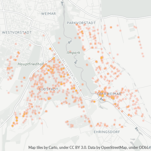 Business Concentration in Postal Code 99425 - Weimar, Thuringia