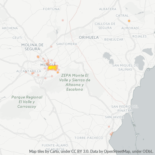 Dami ng Negosyo sa Postal Code 30011 - Murcia, Rehiyon ng Murcia