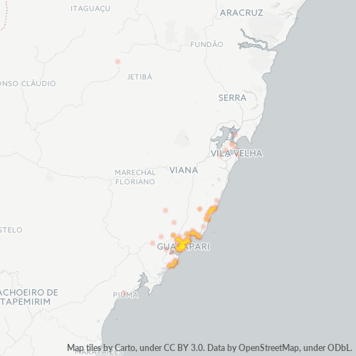 Concentració d'empreses a Codi Postal 29200-000 - Guarapari, Estat d'Espírito Santo