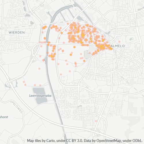 Dami ng Negosyo sa Postal Code 7604 - Almelo, Provincie Overijssel