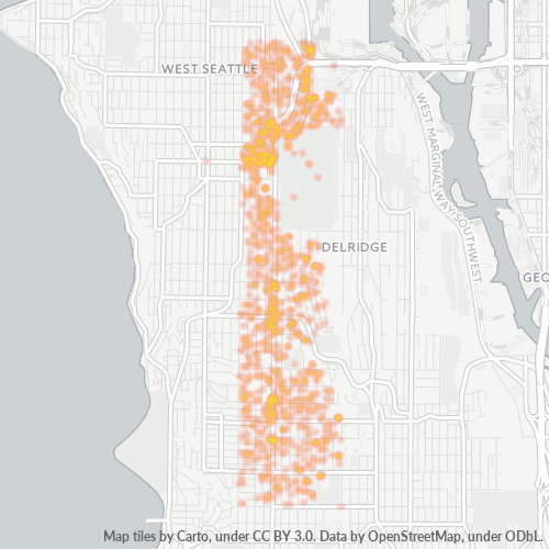 Verksamhetskoncentration i Postnummer 98126 - Seattle, Washington (delstat)