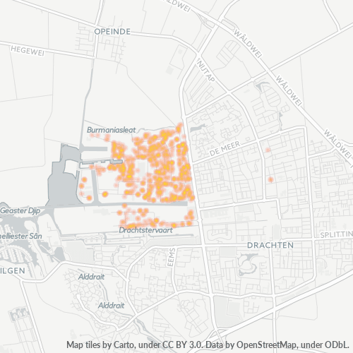 Dami ng Negosyo sa Postal Code 9206 - Drachten, Provincie Friesland