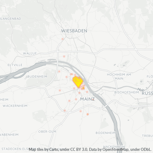 Konsentrasi Perniagaan di Poskod 55118 - Mainz Kostheim, Hesse