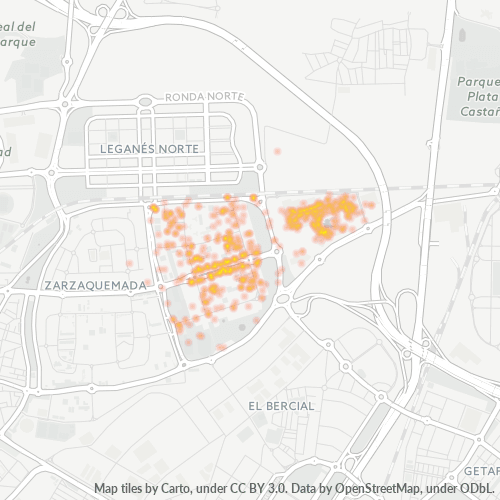 Bedrijfsconcentratie in Postcode 28916 - Leganés, Madrid (autonome gemeenschap)