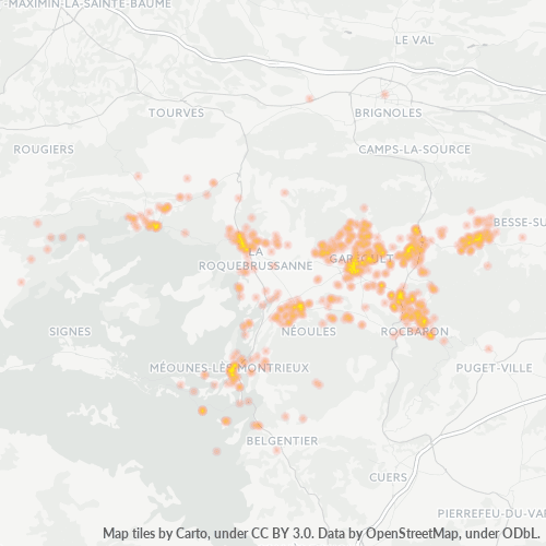 Dami ng Negosyo sa Postal Code 83136 - Forcalqueiret, Provence-Alpes-Côte d'Azur
