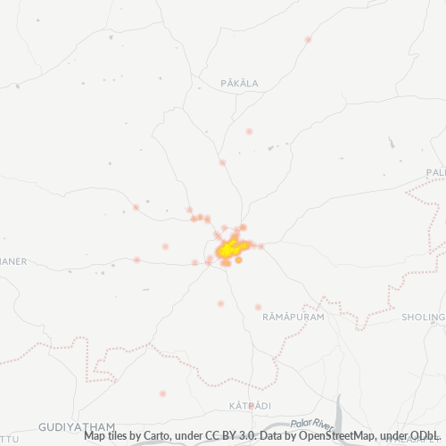 Bedrijfsconcentratie in Postcode 517001 - Chittoor, Andhra Pradesh