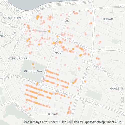 Dami ng Negosyo sa Postal Code 105 - Reikiavik, Höfuðborgarsvæði