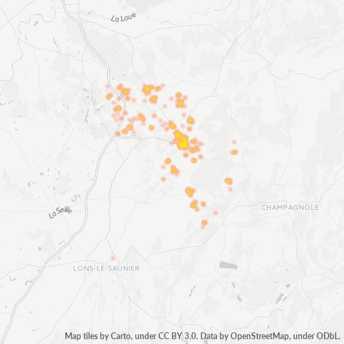 Dami ng Negosyo sa Postal Code 39800 - Bersaillin, Franche-Comté