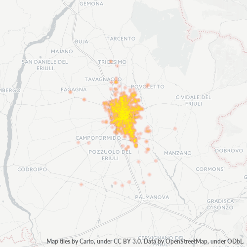 Dami ng Negosyo sa Postal Code 33100 - Udine, Friuli-Venezia Giulia