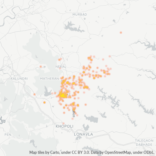 Bedrijfsconcentratie in Postcode 410201 - Karjat, Maharashtra