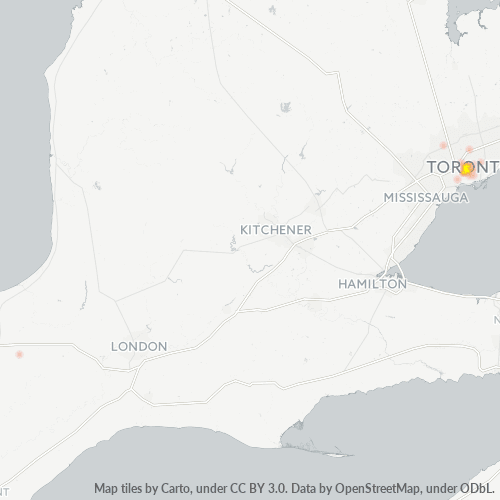 Bedrijfsconcentratie in Postcode M6C - Ontario