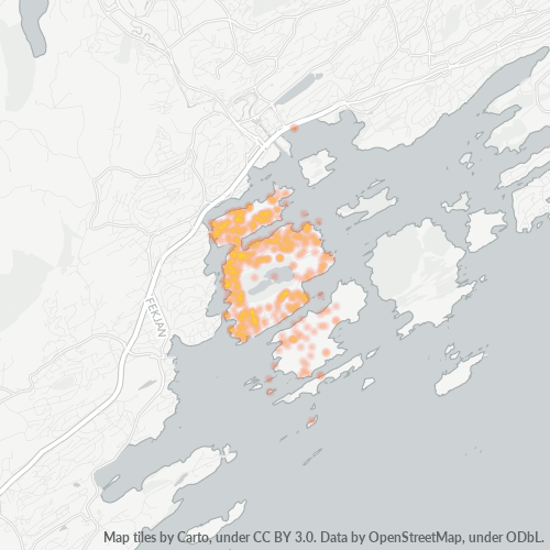 Bedrijfsconcentratie in Postcode 1397 - Asker, Akershus