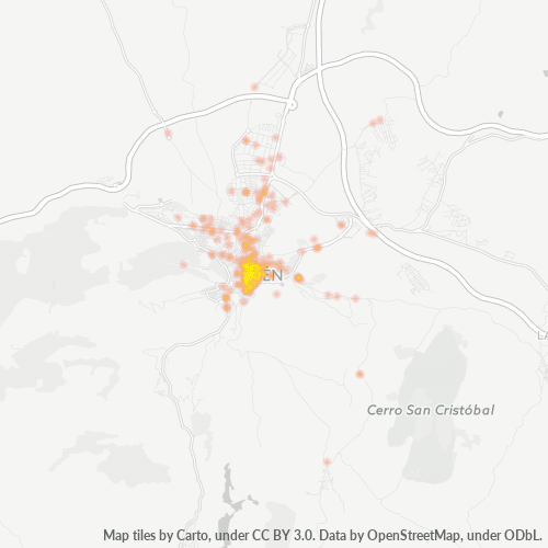 Bedriftskonsentrasjon i Postnummer 23001 - Jaén, Andalucía