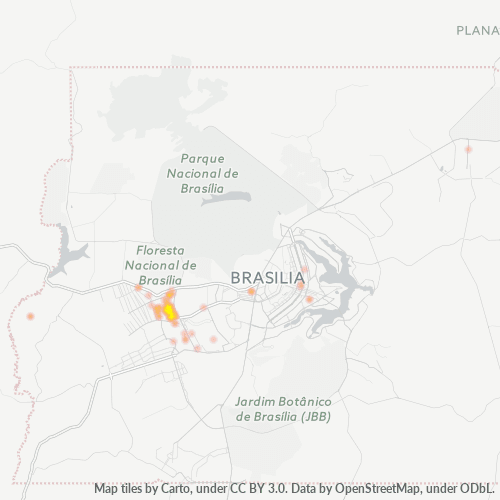 Bedrijfsconcentratie in Postcode 72115-000 - Brasilia, Federaal District (Brazilië)