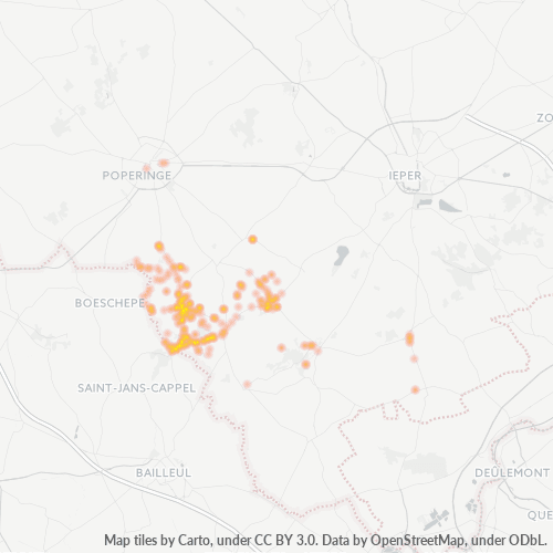 Bedrijfsconcentratie in Postcode 8954 - België
