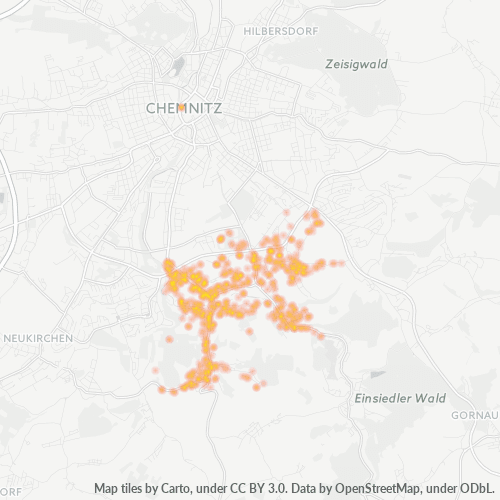 Business Concentration in Postal Code 09125 - Chemnitz, Saxony