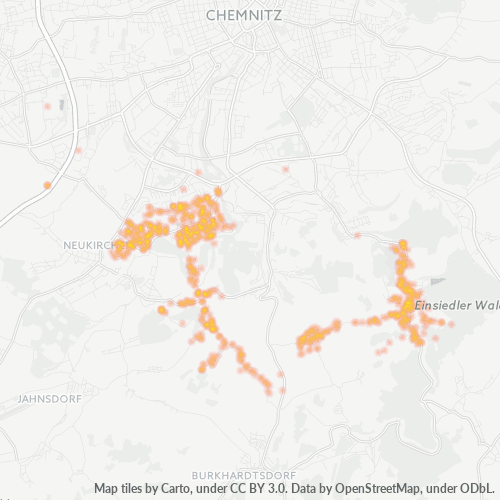 Bedrijfsconcentratie in Postcode 09123 - Chemnitz, Saksen (deelstaat)