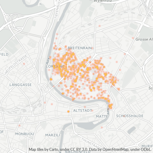 Verksamhetskoncentration i Postnummer 3013 - Bern, Bern (kanton)