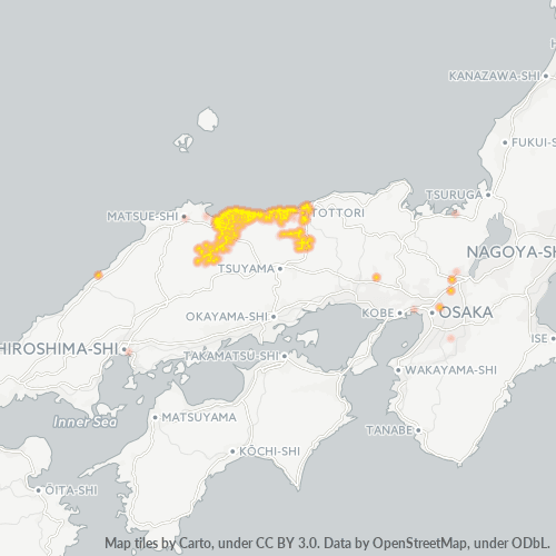 Bedrijfsconcentratie in Postcode 689 - Tottori (prefectuur)