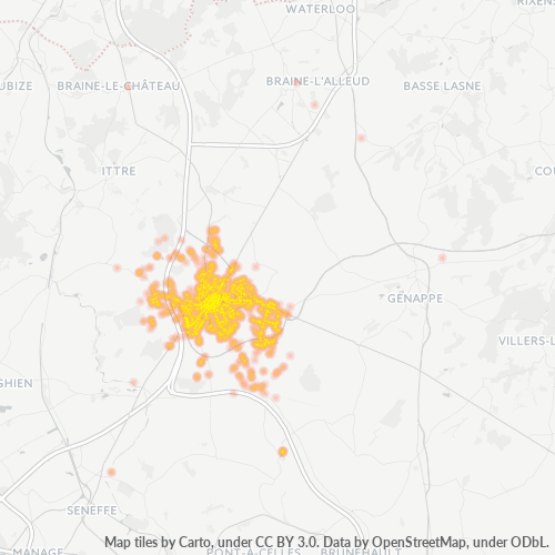 Dami ng Negosyo sa Postal Code 1400 - Nivelles, Valonia