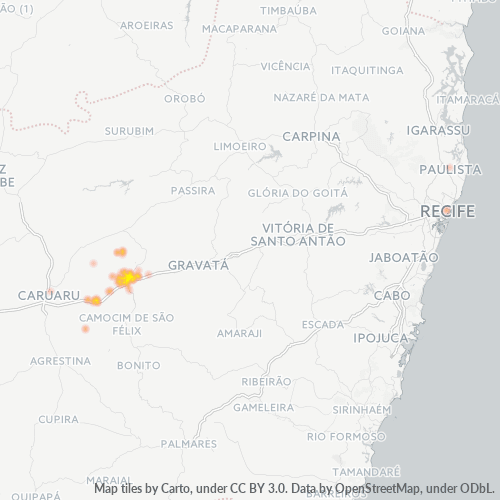 Concentració d'empreses a Codi Postal 55660-000 - Bezerros, Pernambuco