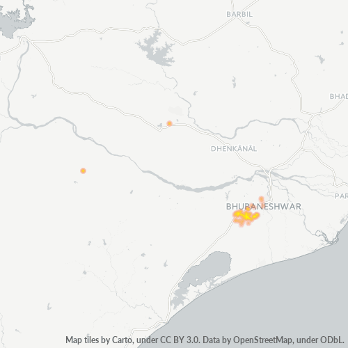 Bedrijfsconcentratie in Postcode 752050 - Bhubaneswar, Odisha
