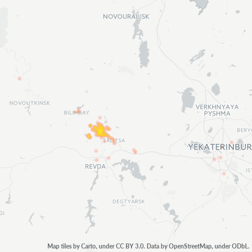 Dami ng Negosyo sa Postal Code 623100 - Pervouralsk, Sverdlovsk Oblast