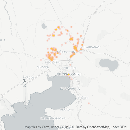 Dami ng Negosyo sa Postal Code 545 00 - Tesalonica, Central Macedonia