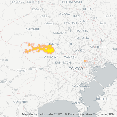 Bedrijfsconcentratie in Postcode 198 - Minamisenju, Tokyo Prefecture
