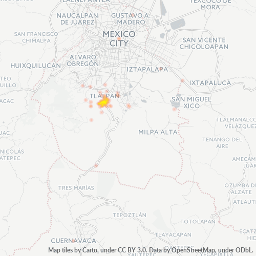Dami ng Negosyo sa Postal Code 14650 - Tlalpan, Lungsod ng Mehiko