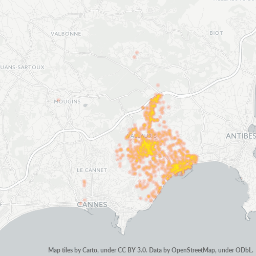 Dami ng Negosyo sa Postal Code 06220 - Vallauris, Provence-Alpes-Côte d'Azur