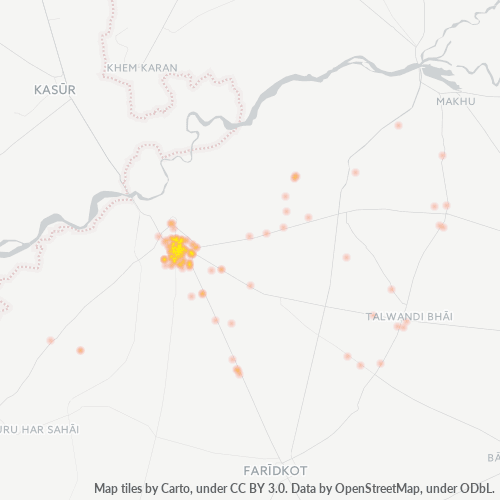 Dami ng Negosyo sa Postal Code 152001 - Ferozepore, State of Punjab