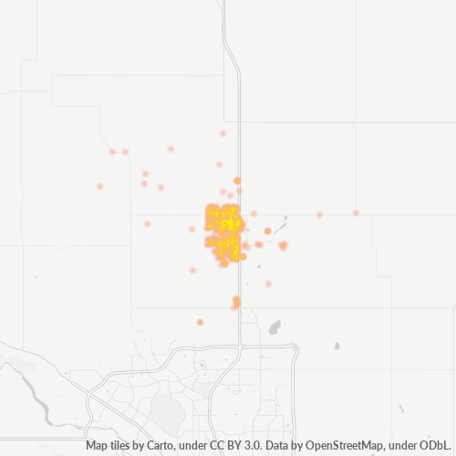 Verksamhetskoncentration i Postnummer T4B - Airdrie, Alberta