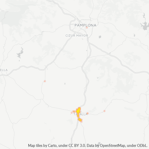 Bedrijfsconcentratie in Postcode 31300 - Tafalla, Navarra (regio)