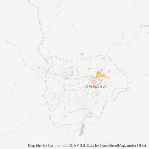 Bedrijfsconcentratie in Postcode 06130 - Ankara, Ankara (provincie)