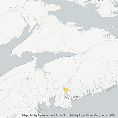 Bedrijfsconcentratie in Postcode B4C - Nova Scotia