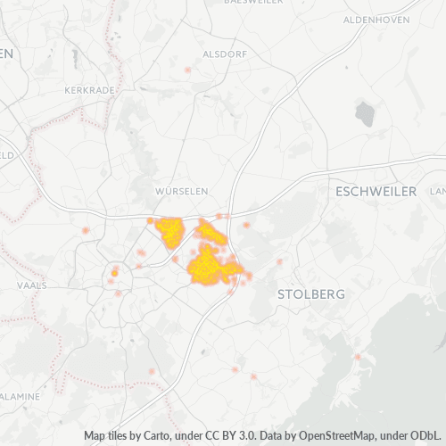 Konsentrasi Perniagaan di Poskod 52080 - Aachen, North Rhine-Westphalia