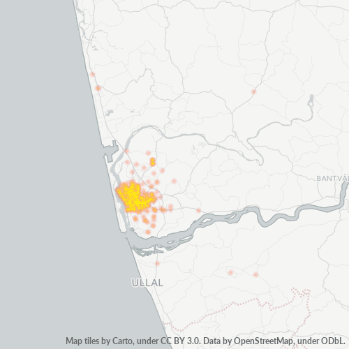 Bedrijfsconcentratie in Postcode 575003 - Mangalore, Karnataka