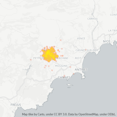 Concentració d'empreses a Codi Postal 06130 - Grasse, Provença – Alps – Costa Blava