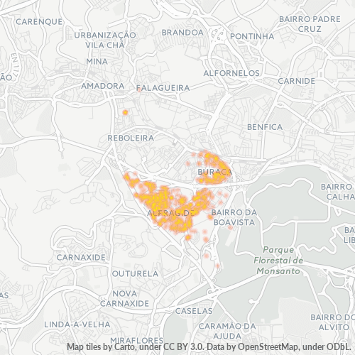 Dami ng Negosyo sa Postal Code 2610 - Amadora, Distrito de Lisboa