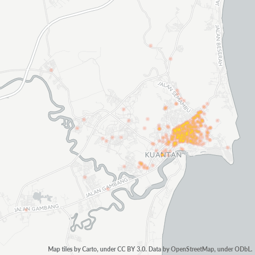 Dami ng Negosyo sa Postal Code 25250 - Kuantan, Pahang