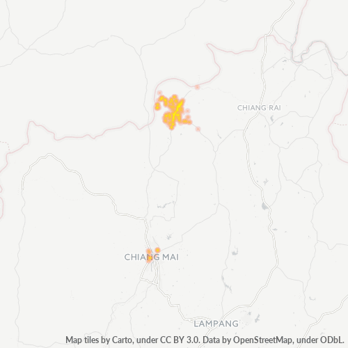 Dami ng Negosyo sa Postal Code 50110 - Fang, Lalawigan ng Chiang Mai