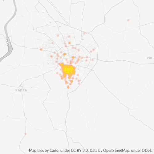 Dami ng Negosyo sa Postal Code 390011 - Vadodara, Gujarat